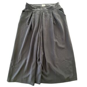 Beymen Club Pleated Wide Leg Culottes Womens 8 Black Minimalist Workwear Career